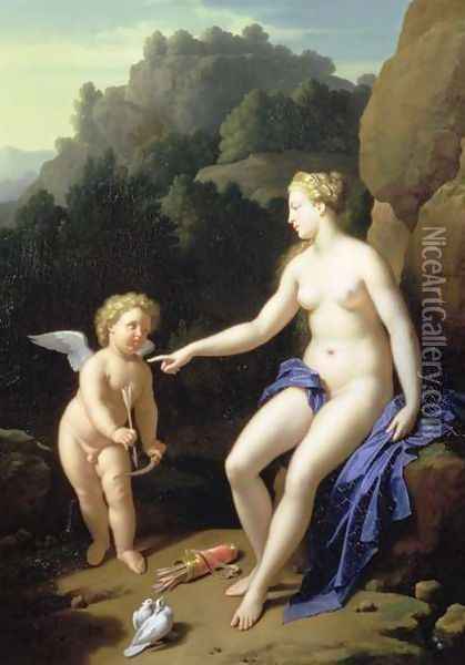 Venus and Cupid, 1716 Oil Painting - Adriaen Van Der Werff