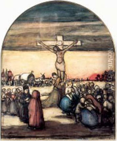 Christ En Croix Oil Painting - Jakob Smits