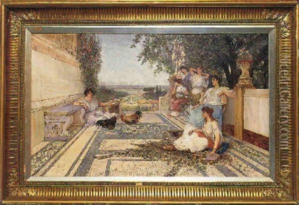 Classical Maidens Oil Painting - Domenico Pennachini