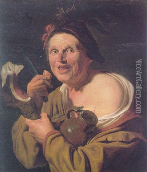 The Ham Eater Oil Painting - Gerrit Van Honthorst