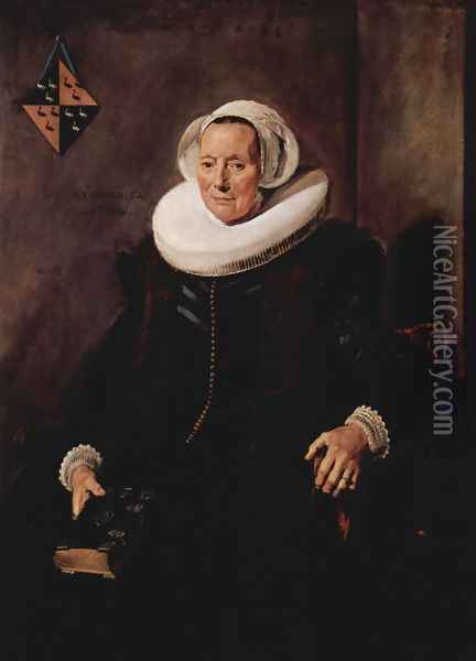Portrait of Maritge Claesdr. Vooght, wife of Pieter Olycan Oil Painting - Frans Hals