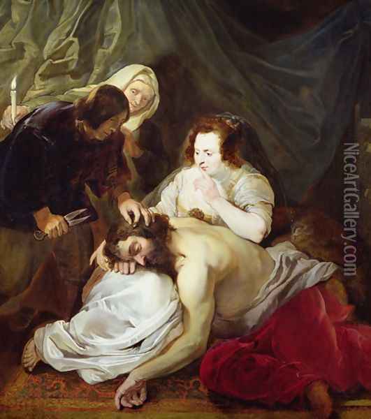 Samson and Delilah Oil Painting - Pieter Claesz. Soutman