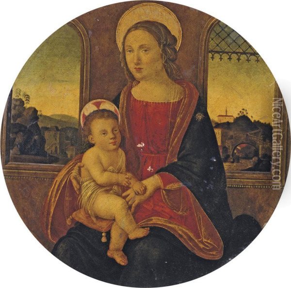 Vierge A L'enfant Oil Painting - Pseudo Granacci