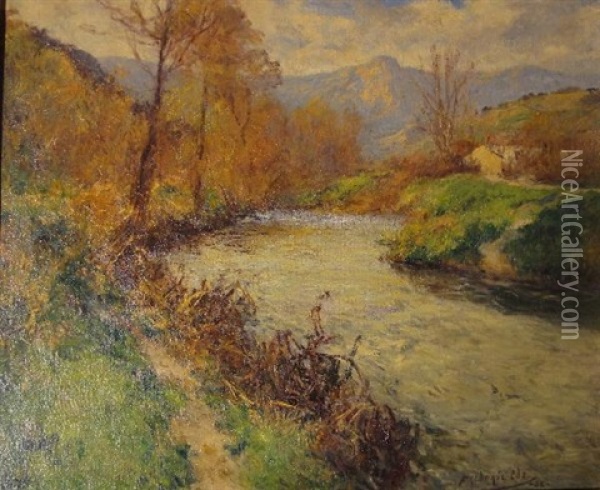 Vue D'une Riviere A L'automne Oil Painting - Frederick Charles Vipont Ede