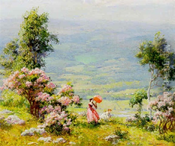 Pink Parasol Oil Painting - Charles Courtney Curran