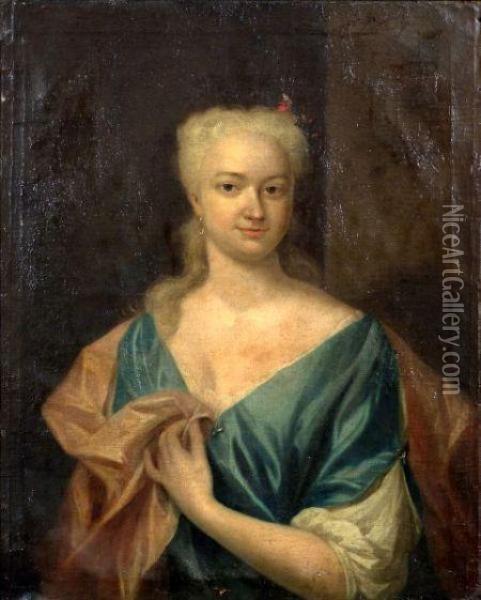 Portrait Of Sara Louise De Laignier Oil Painting - Philip Le Petit Van Dyk