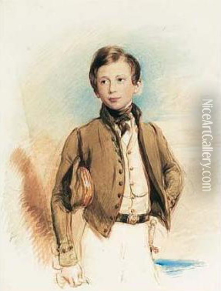 Portrait Of A Boy Oil Painting - George Richmond
