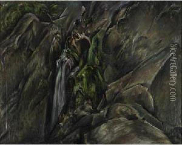 Mountain Stream Oil Painting - Charles Rosen