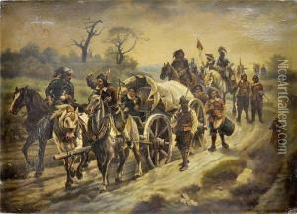 Wohl Darstellung Aus Dem Dreisigjahrigen Krieg Oil Painting - Josef Haier