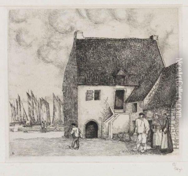 Group Of 5 Etchings And Engravings Oil Painting - Jean Emile Laboureur