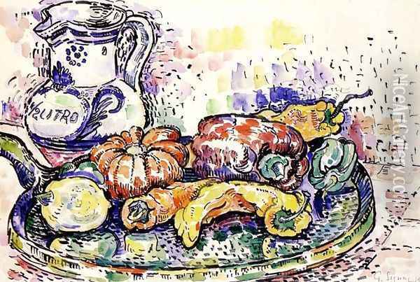 Still Life with Pitcher Oil Painting - Paul Signac