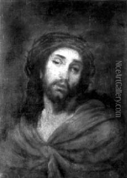 Le Christ A La Couronne D'epines Oil Painting - Mateo Cerezo