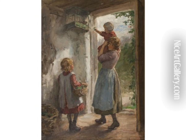 The Morning Visit Oil Painting - John Patrick Downie
