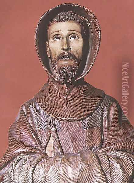 St Francis of Assisi Oil Painting - Pedro de Mena