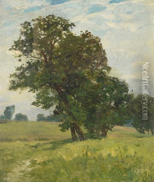 Waldlichtung Oil Painting - Karl-Albert von Baur