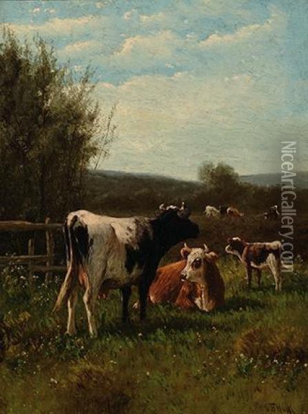 A Quiet Afternoon Oil Painting - Frederick William Hulme