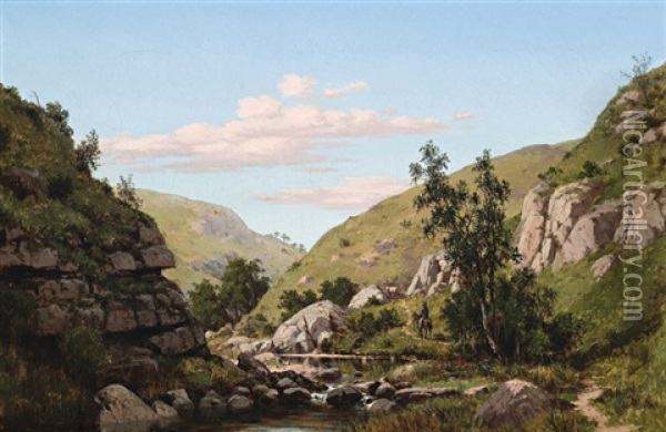 Torrens, Above The Gorge Oil Painting - Henry James Johnstone
