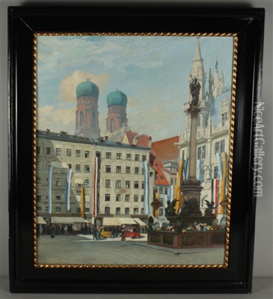 Munchen Oil Painting - Ernst Dorn