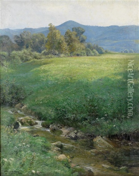 Altenberg An Der Donau Oil Painting - Gustav Bauer