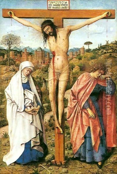 Crucifixion Oil Painting - Hubert van Eyck
