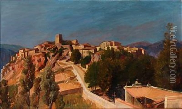 View From Italy Oil Painting - Knud Sinding