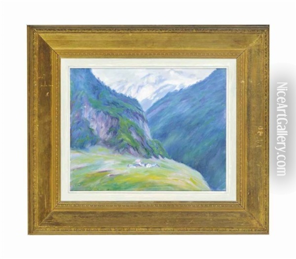 Mont Blanc Oil Painting - Wynford Dewhurst
