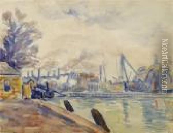 Port De Flessingue Sur L'ile De Walcheren Oil Painting - Paul Signac
