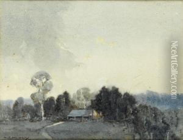 Settlement In Queensland Australia Oil Painting - Matthew James Macnally