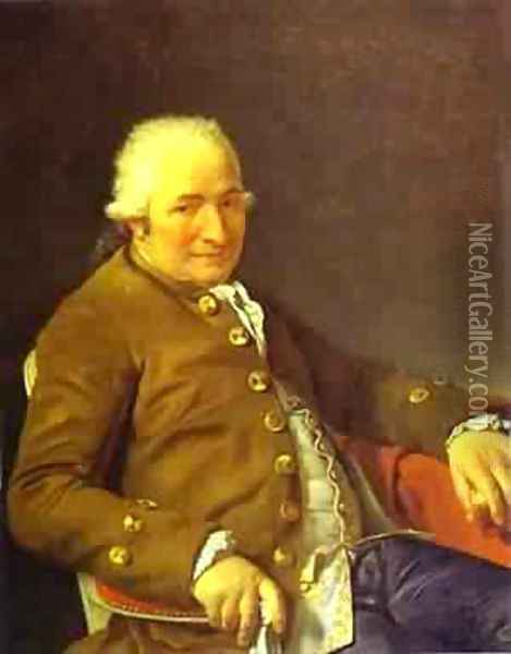 Portrait Of Charles Pierre PeCoul Contractor Of Royal Buildings Oil Painting - Jacques Louis David