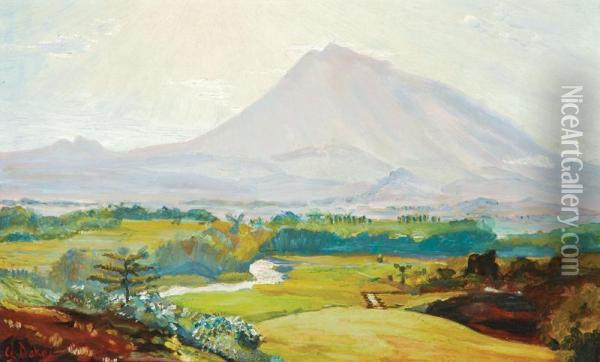A Mountain Landscape Oil Painting - Carel Lodewijk, Dake Sr.