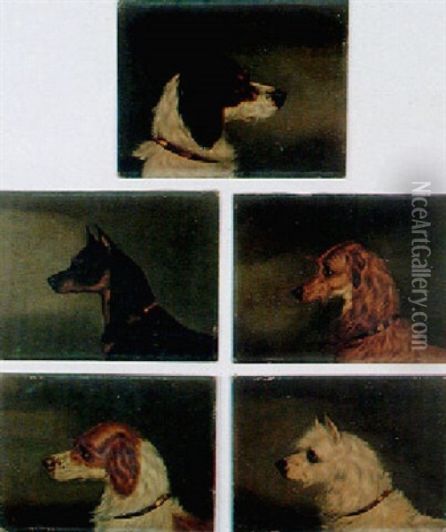 Sporting Dogs Oil Painting - Edwin (of Bath) Loder
