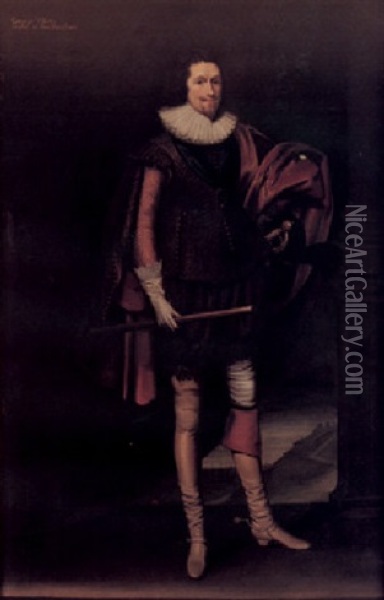Portrait Of George Villiers, Duke Of Buckingham Oil Painting - Balthazar Gerbier d'Ouvilly