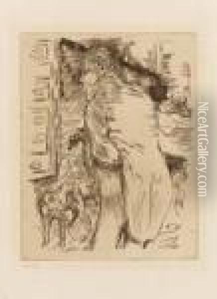 Uomo Con Cane Oil Painting - Pierre Bonnard