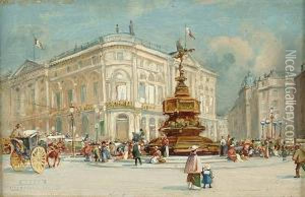 Picadilly Circus, London Oil Painting - Charles Gustav Louis Phillips
