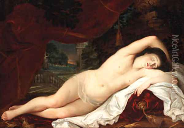 The sleeping Venus Oil Painting - Tiziano Vecellio (Titian)
