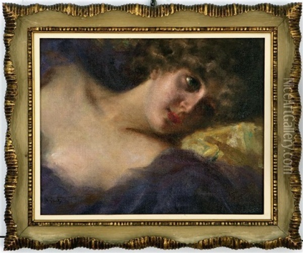 Volto Femminile Oil Painting - Napoleone (Luigi) Grady