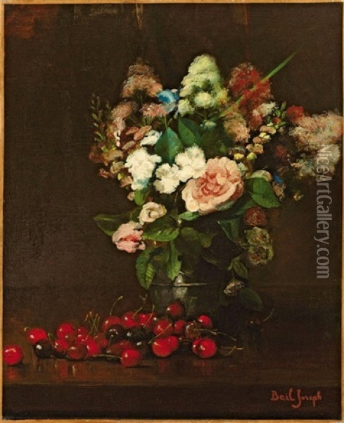Bouquet De Fleurs Oil Painting - Joseph Bail