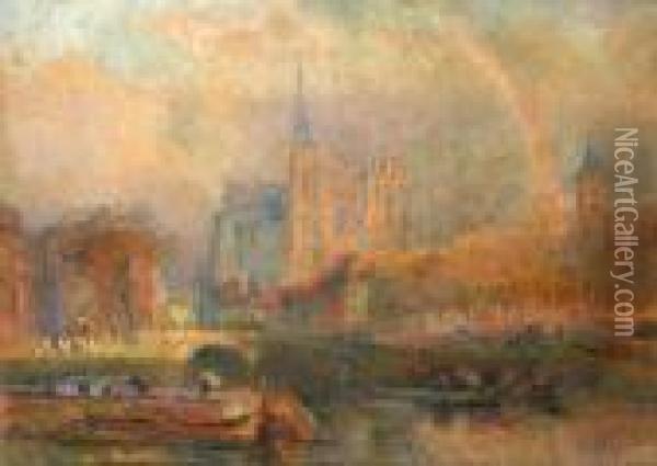 Arc En Ciel Apres L'orage A Amiens Oil Painting - Albert Lebourg