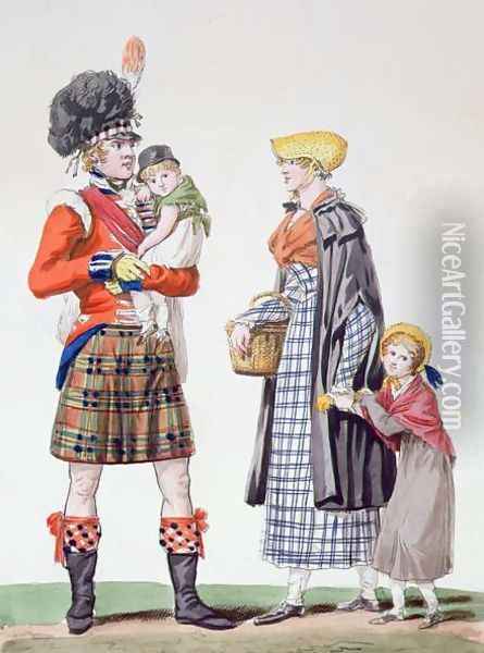 Scottish family Oil Painting - Carle Vernet