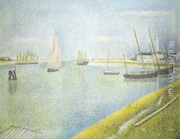 The Channel at Gravelines, in the Direction of the Sea Oil Painting - Georges Seurat
