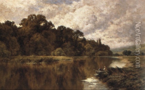The Thames At Cleeve Oil Painting - Henry H. Parker