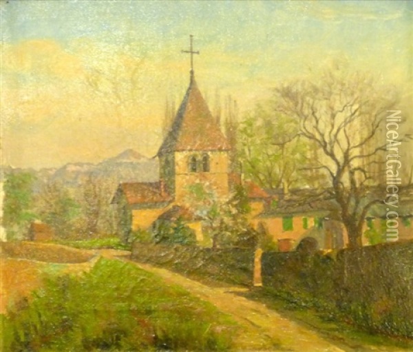 Eglise De Saint-sulpice Oil Painting - Charles Parisod