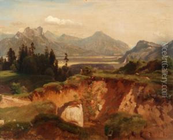 Brannenburg Oil Painting - Johann Gottfried Steffan