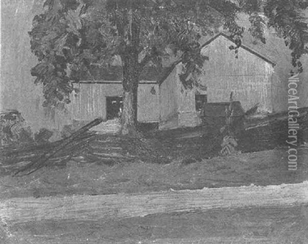 Hardy's Barn, Oakwood, Ontario Oil Painting - James Edward Hervey MacDonald