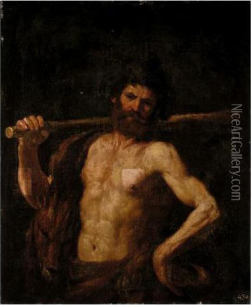 Hercules Oil Painting - Guercino