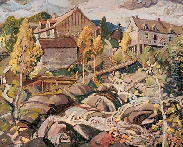 The Mill, Quebec Oil Painting - Arthur Lismer