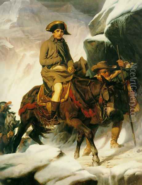 Napolean Crossing The Alps 1850 Oil Painting - Paul Delaroche