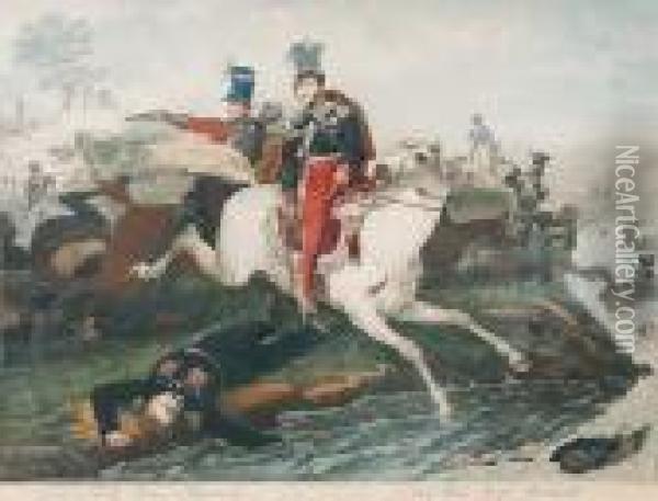 Mort Du Prince Joseph Poniatonski Oil Painting - Philibert-Louis Debucourt