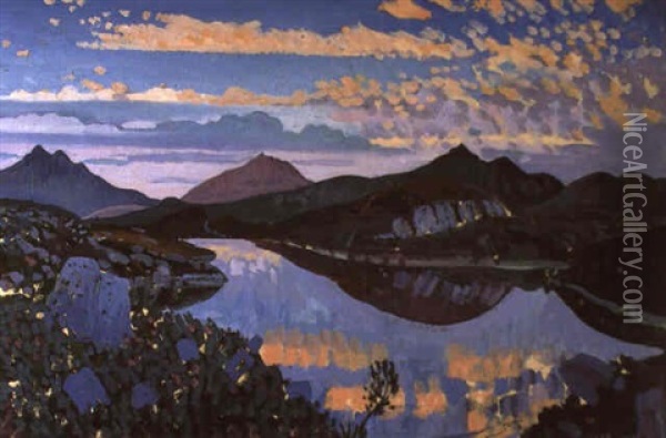 Bala Lake Oil Painting - James Dickson Innes