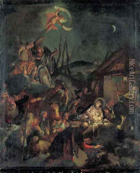 The Adoration of the Shepherds Oil Painting - Ignazio Stella (see Stern Ignaz)